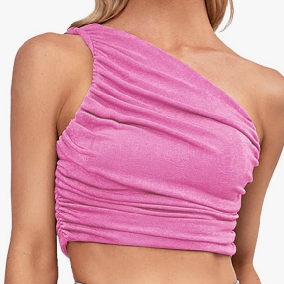 Princess Polly Tops - Princess Polly - THE GODDESS CROP PINK